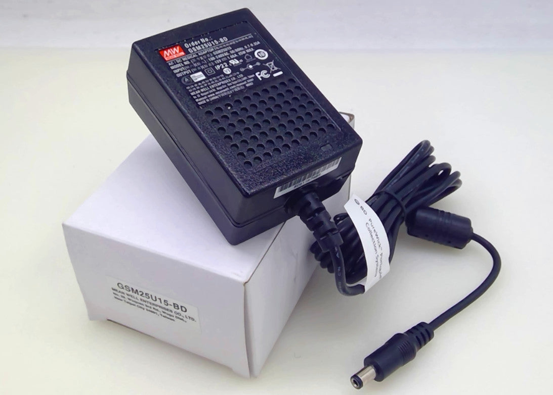 MEAN WELL GSM25U15-BD 15V 1.66A 25W Medical AC/DC Adapter New in Box