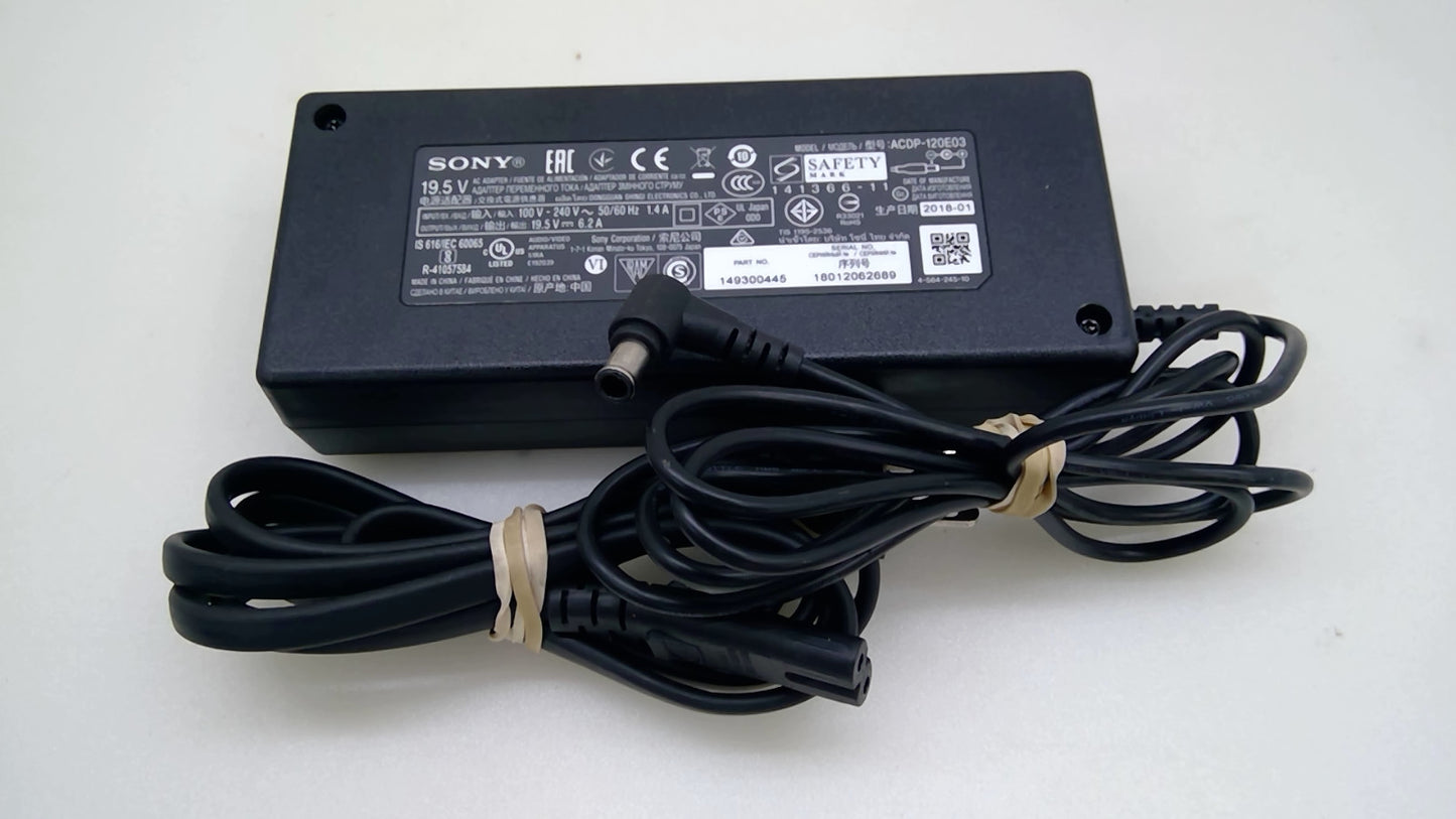 Genuine Sony ACDP-120E03 19.5V 6.2A 120W Bravia TV AC Adapter w/ Cord