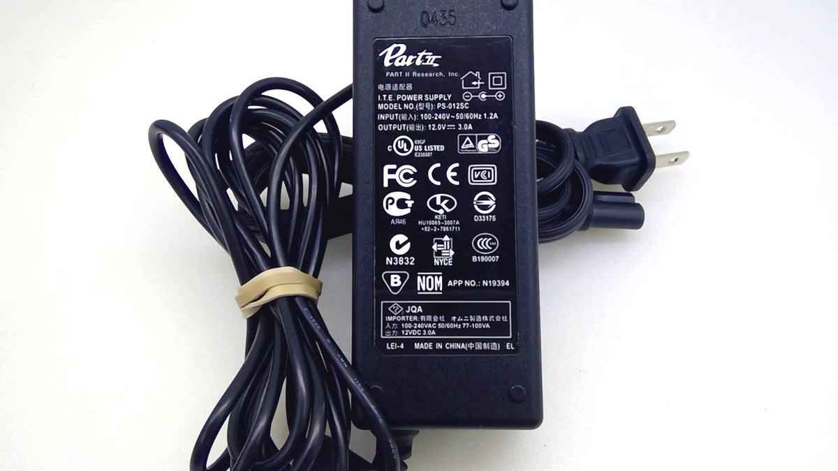 Genuine PARTS II Research PS-012SC I.T.E. Power Supply 12V 3A 36W Adapter