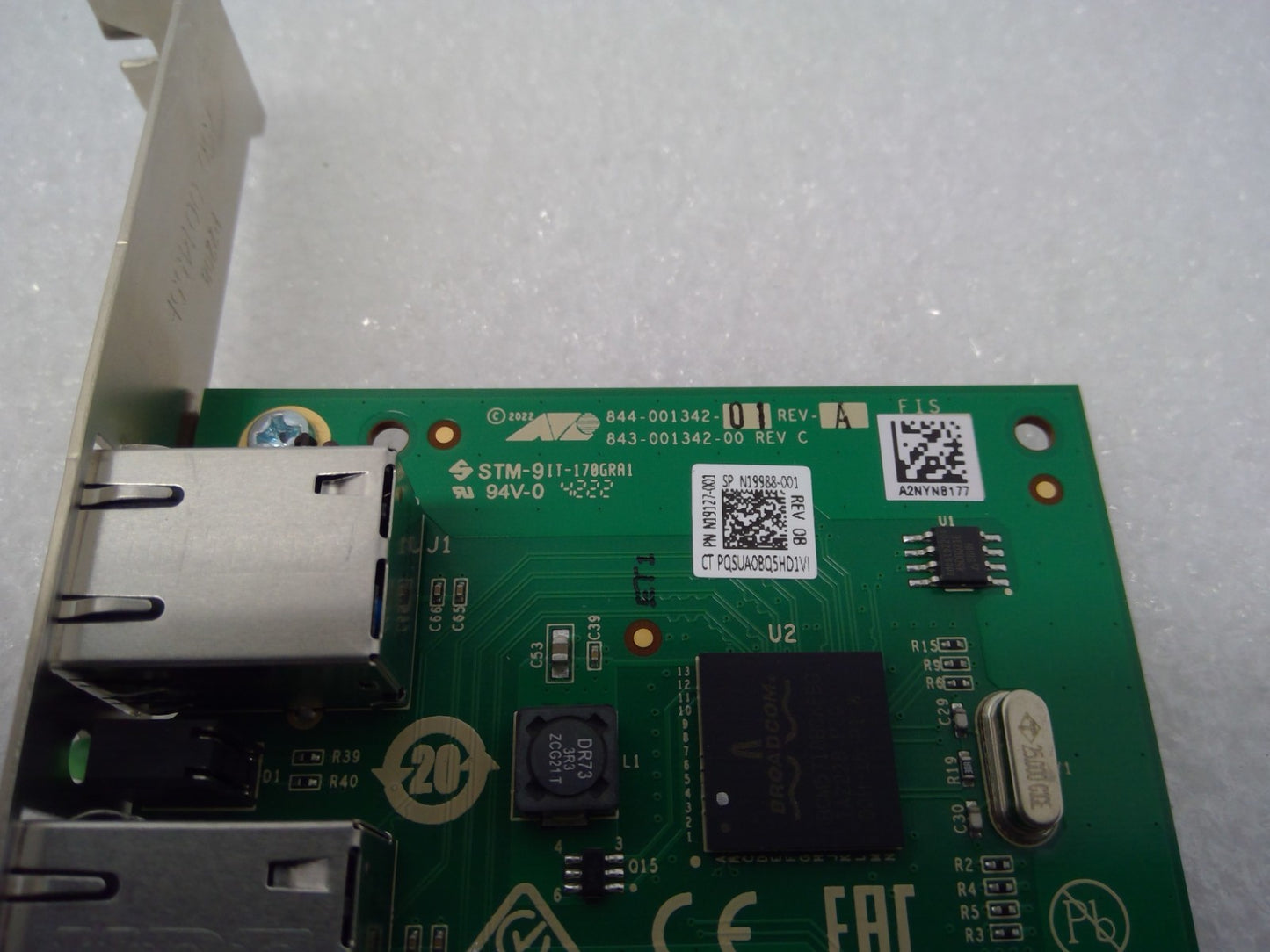 HP Allied Telesis AT-2911T/2-901 Dual Port 1GbE NIC N19127-001 For HP Z2 G9/Z4G5