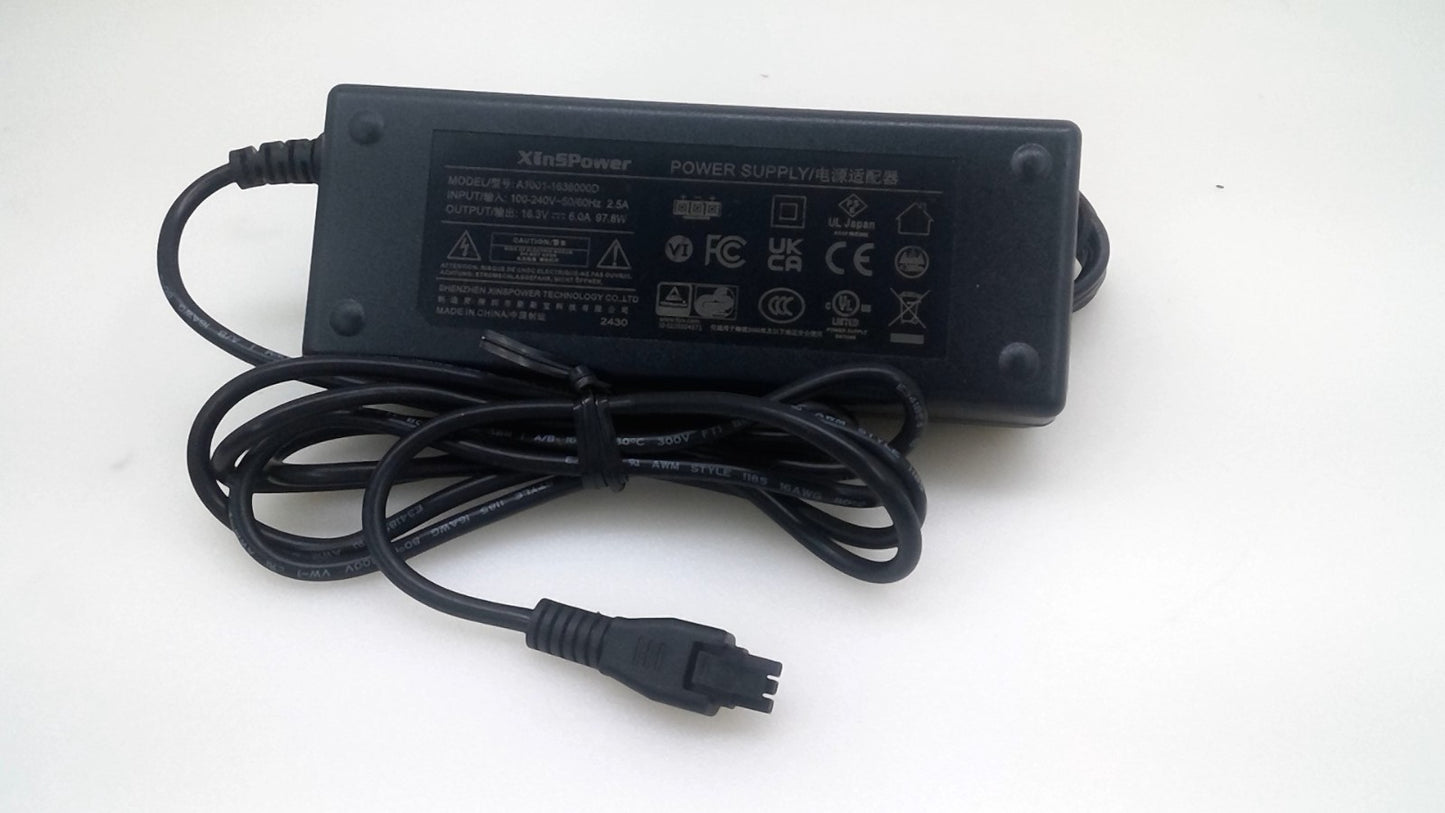 XinSPower Ac Adapter 16.3V for Thrustmaster T598 Wheel Base 3-Pin A1001-1636000D