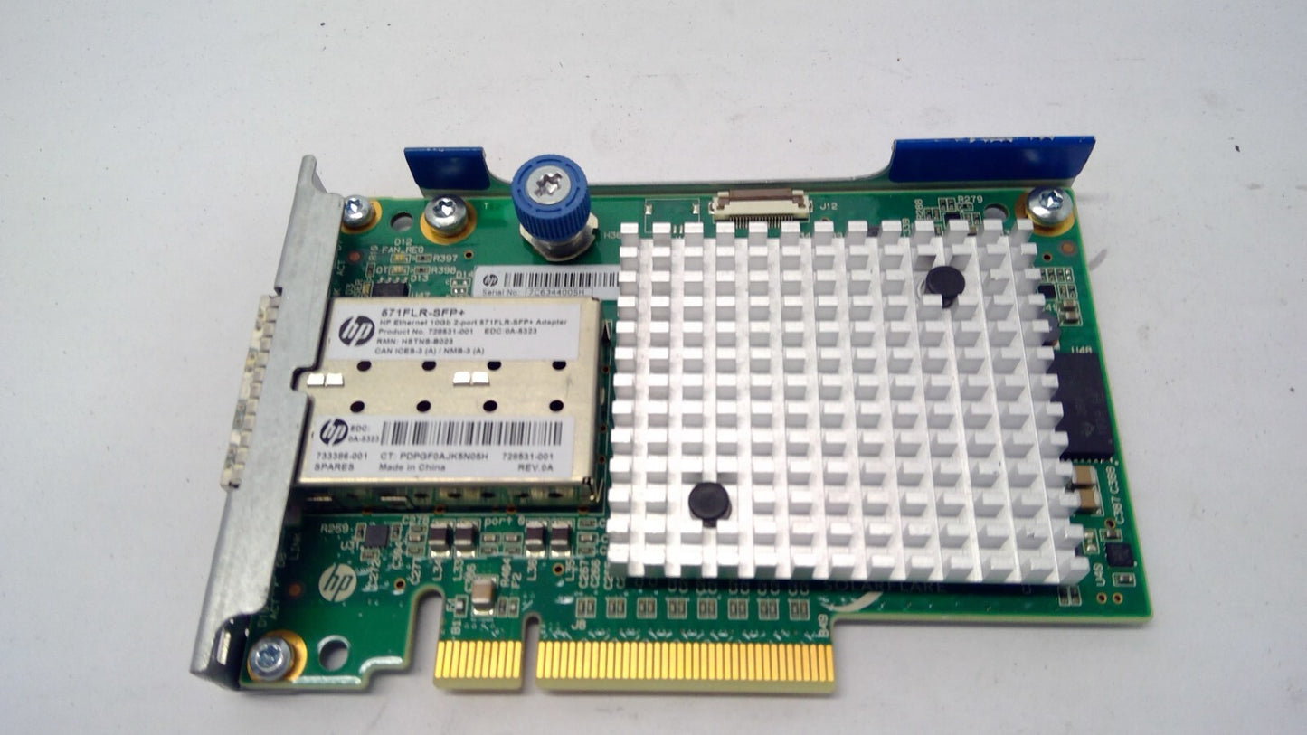 HP 733386-001 728531-001 571FLR-SFP+ Network Adapter Pci Express 2.0 X8 Low Prof