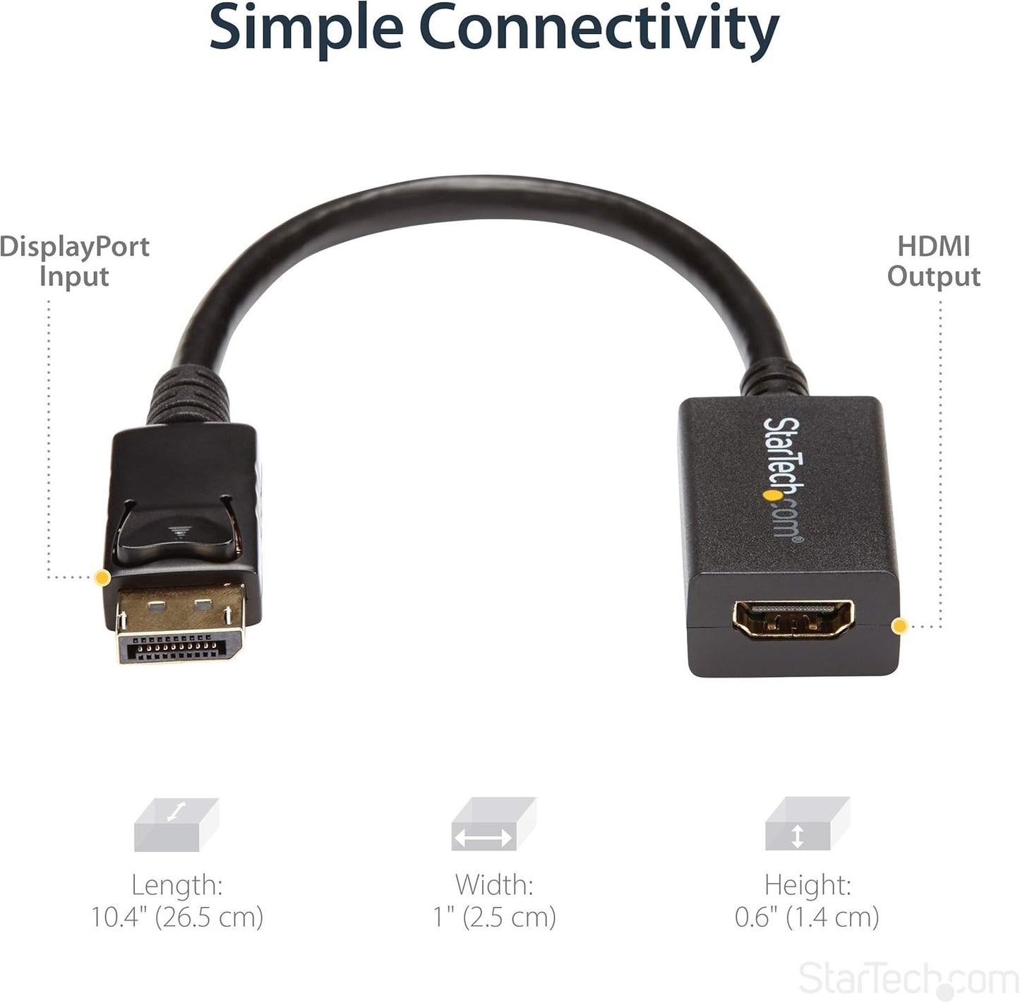 NEW StarTech.com DP2HDMI2 DisplayPort to HDMI Video Adapter Converter