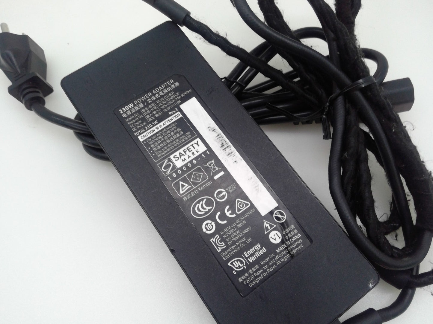 Genuine Razer Blade Laptop  AC Power Adapter RC30-024801 19.5V  11.8A 230W#
