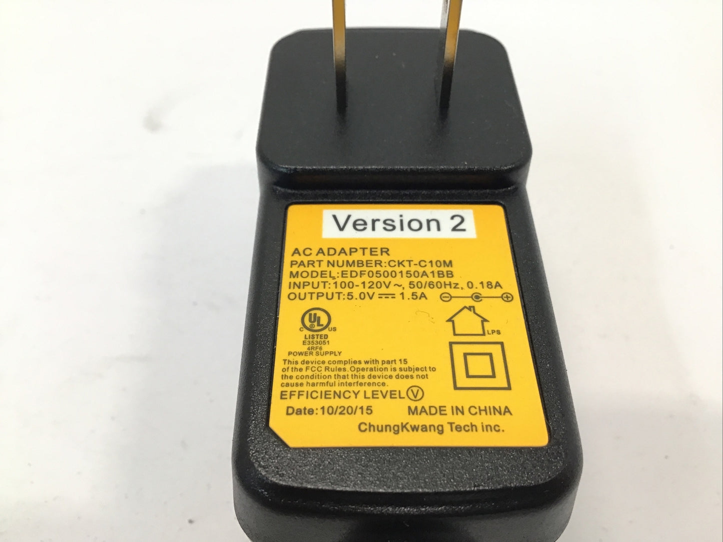 (10x) 5.0V 1.5A Charger Power Supply AC Adapter CKT-C10M EDF0500150A1BB