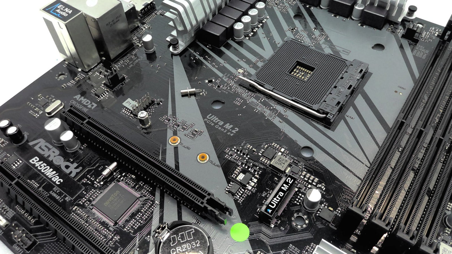 ASRock B450M/ac Socket  AMD AM4 Ryzen Motherboard micro ATX *Read*