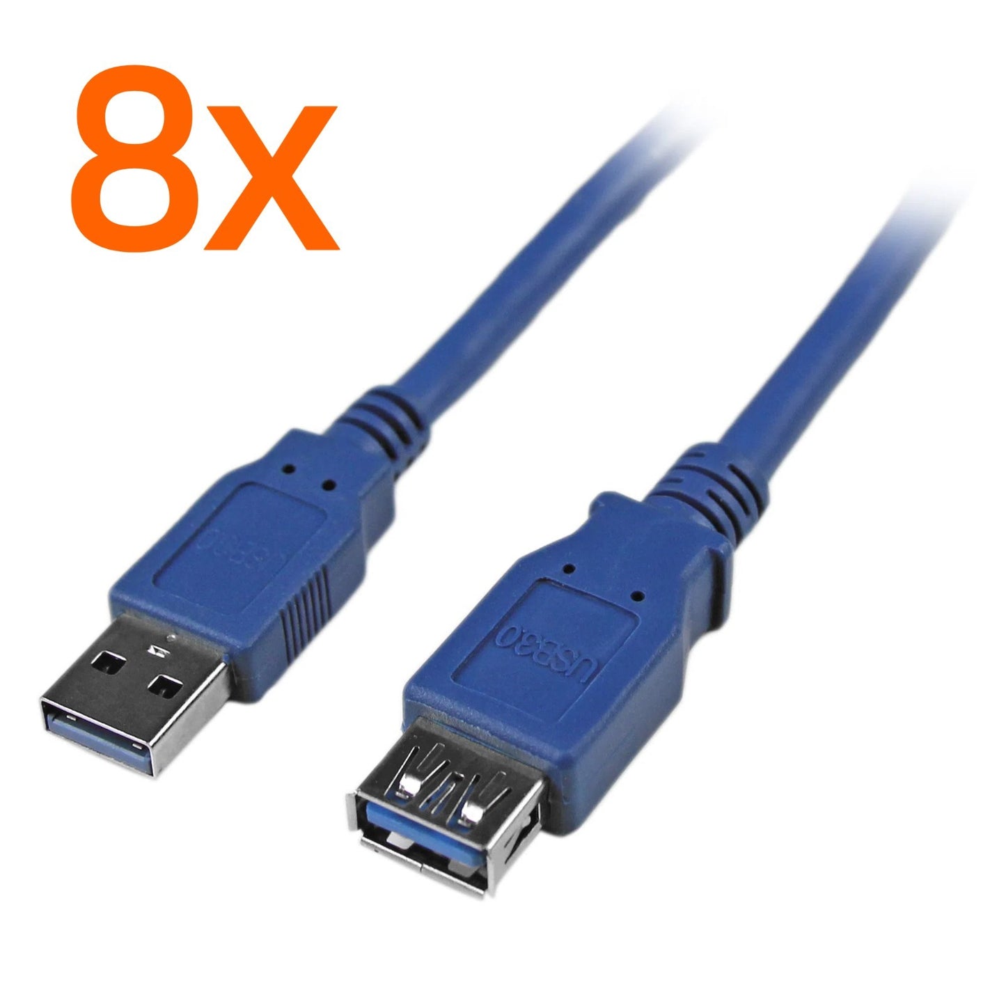 Lot of 8 Startech 6 ft USB 3.0 (5Gbps) Extension Cable A to A -M/F USB3SEXTAA