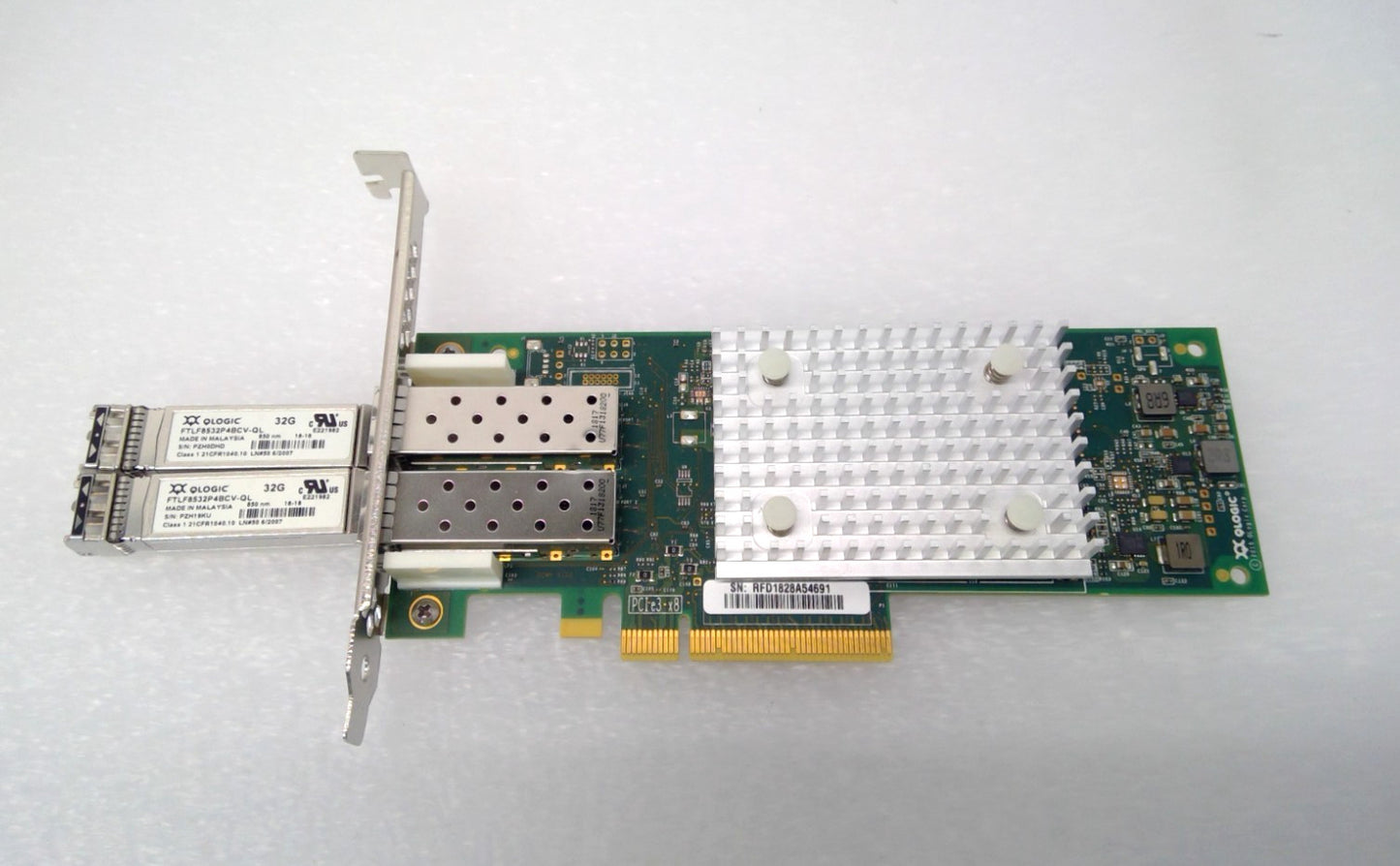 QLogic QLE2742-SR 32Gb Dual Port Fibre Channel HBA w/ 2x 32G SFP+
