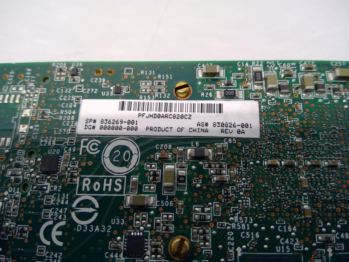 HP 836269-001 P408i-p SR GEN10 12G Smart Array SAS Raid Card 830826-001 W/slots