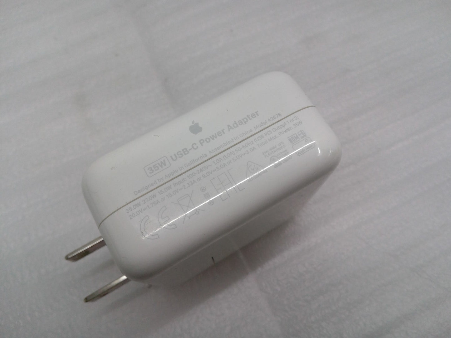Genuine Apple 35W Dual USB-C Port Power Adapter Charger A2676