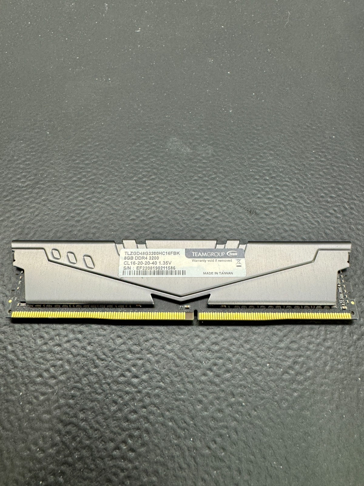 TeamGroup T-Force Vulcan Series 8GB DDR4 3200MHz Memory TLZGD48G3200HC16FBK