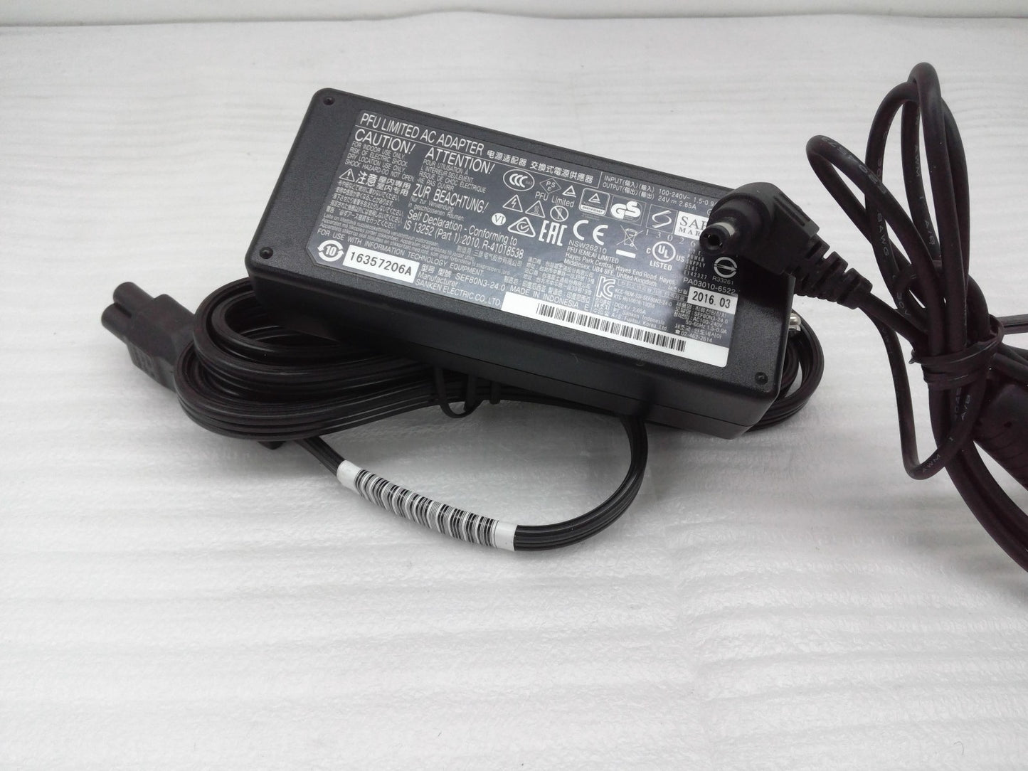 Original Fujitsu 64W 24V 2.65A AC Adapter Charger PFU Limited for SEF80N3-24.0
