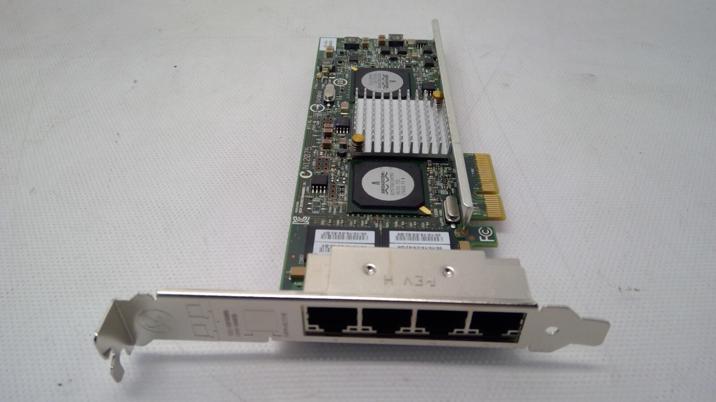 Cisco Broadcom PCI-E 4 Port GBit Network Card Full Height N12075 BCM95709A0906G