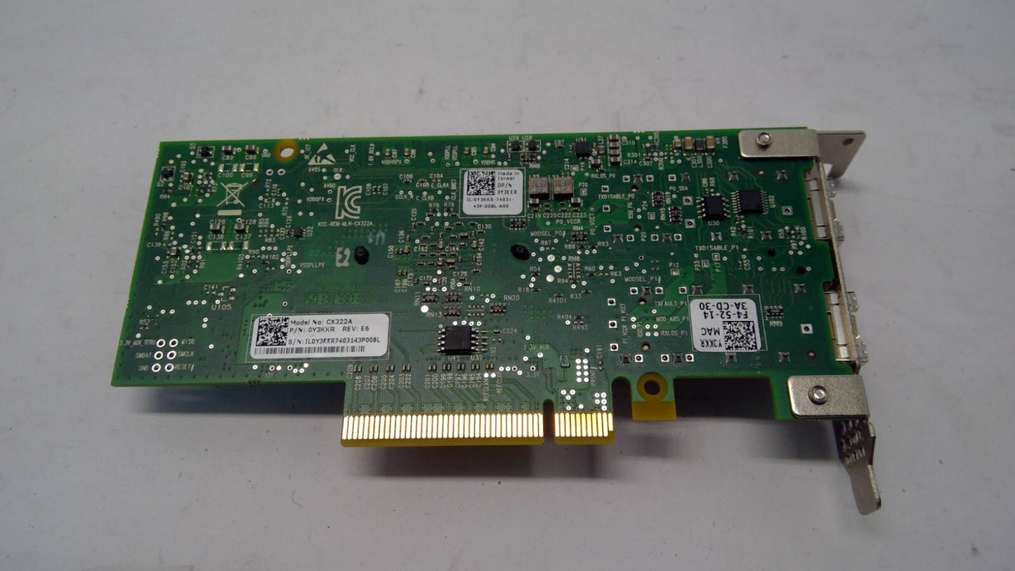 Dell Mellanox CX322A Connectx-3 2-Port 10Gbps PCI-E Network Adaptor 0Y3KKR/YHTD6