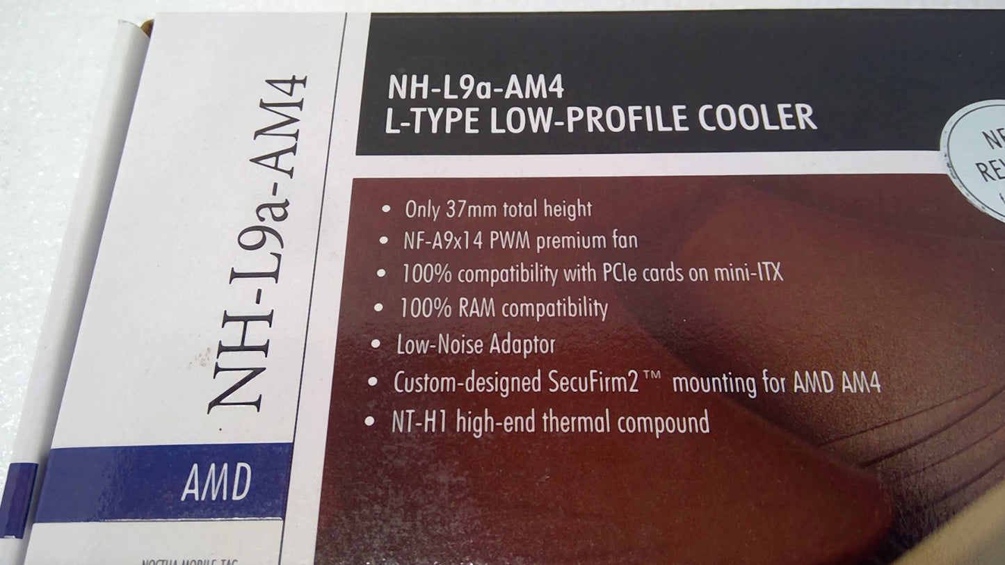 Noctua NH-L9a-AM4 Low Profile CPU Cooler - Brown FOR AMD AM4