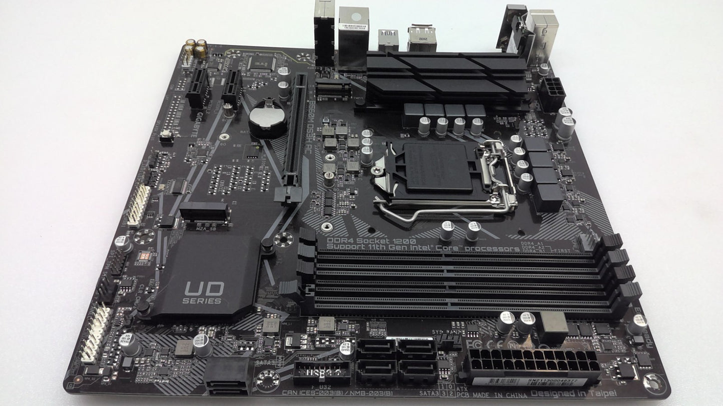 GIGABYTE B560M DS3H AC LGA1200 Intel B560 SATA 6Gb/s Micro ATX Intel Motherboard