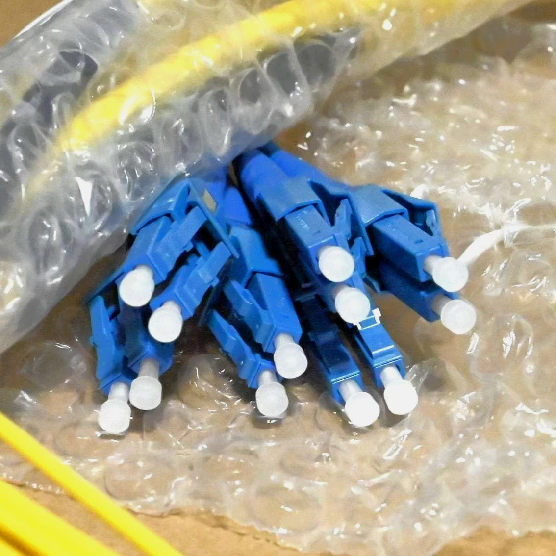 19M LC Uniboot to 6x ST Duplex Singlemode Fiber Patch Cable OFNP 12-Fiber OS2