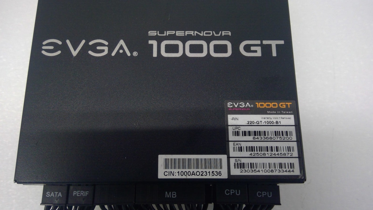 EVGA SuperNOVA 1000 GT 80 Plus Gold 1000W Power Supply 200-GT-1000