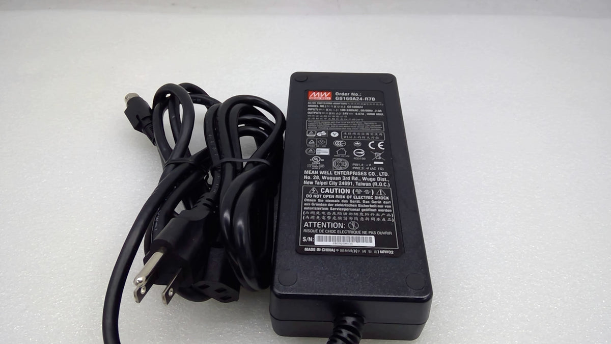 Genuine Mean Well GS160A24-R7B 160W 24V 6.67A 4-Pin AC/DC Power Adapter