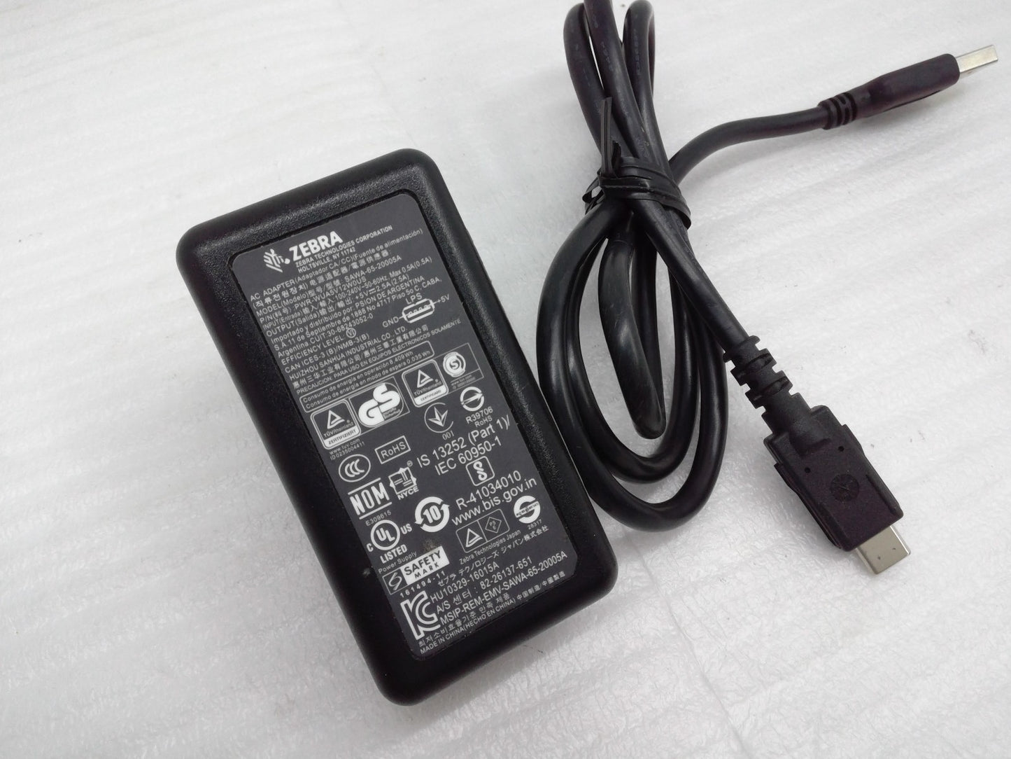 Original Zebra USB-A AC Power Adapter SAWA-65-20005A Charger PWR-WUA5V12WOUS