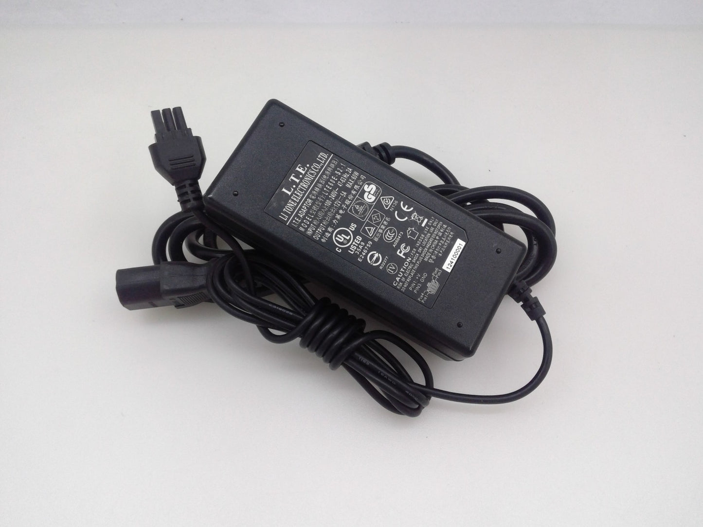 LI TONE L. T.E Power Supply Adaptor LTE60E-S2-1 12V 5A 60W 6 Pin Molex Connector