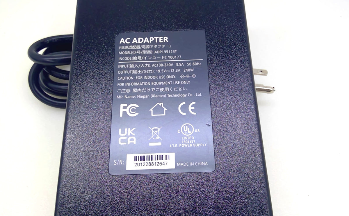 240W Replacement Charger for Dell Alienware M15 M17 G15 ADP195123T TESTED