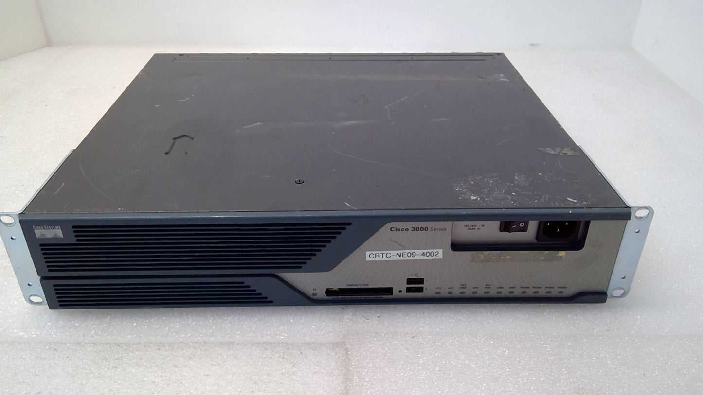 Cisco 3825 Integrated Services Router CISCO3825 W/2X1DSU-T1 V2 MODULES TESTED