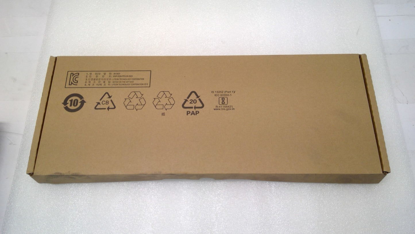 NEW Lenovo SK-8823 Black Slim Wired USB Keyboard