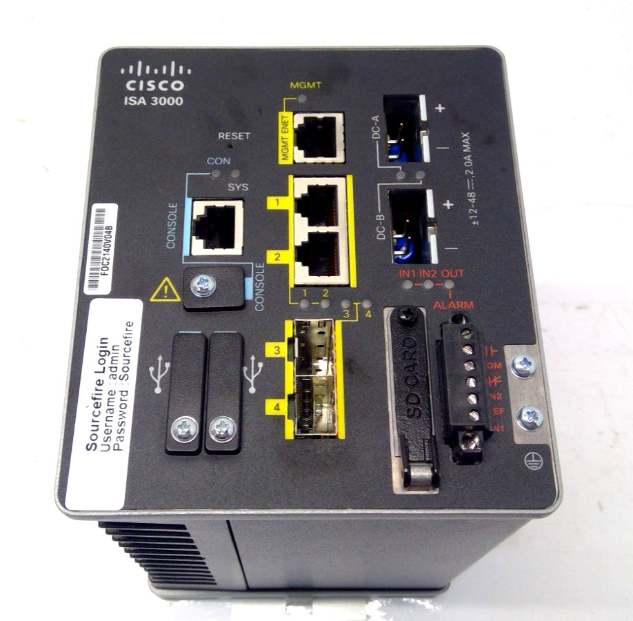 Cisco ISA-3000-2C2F-K9 ruggedized industrial security appliance Switch*READ*