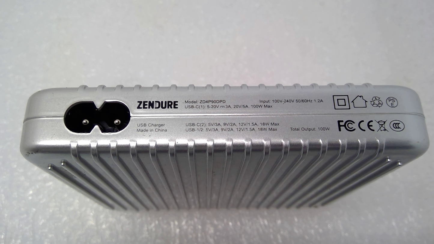 Zendure SuperPort 100W USB-C Desktop Charger ZD4P90DPD for MacBook Laptop W/Cord