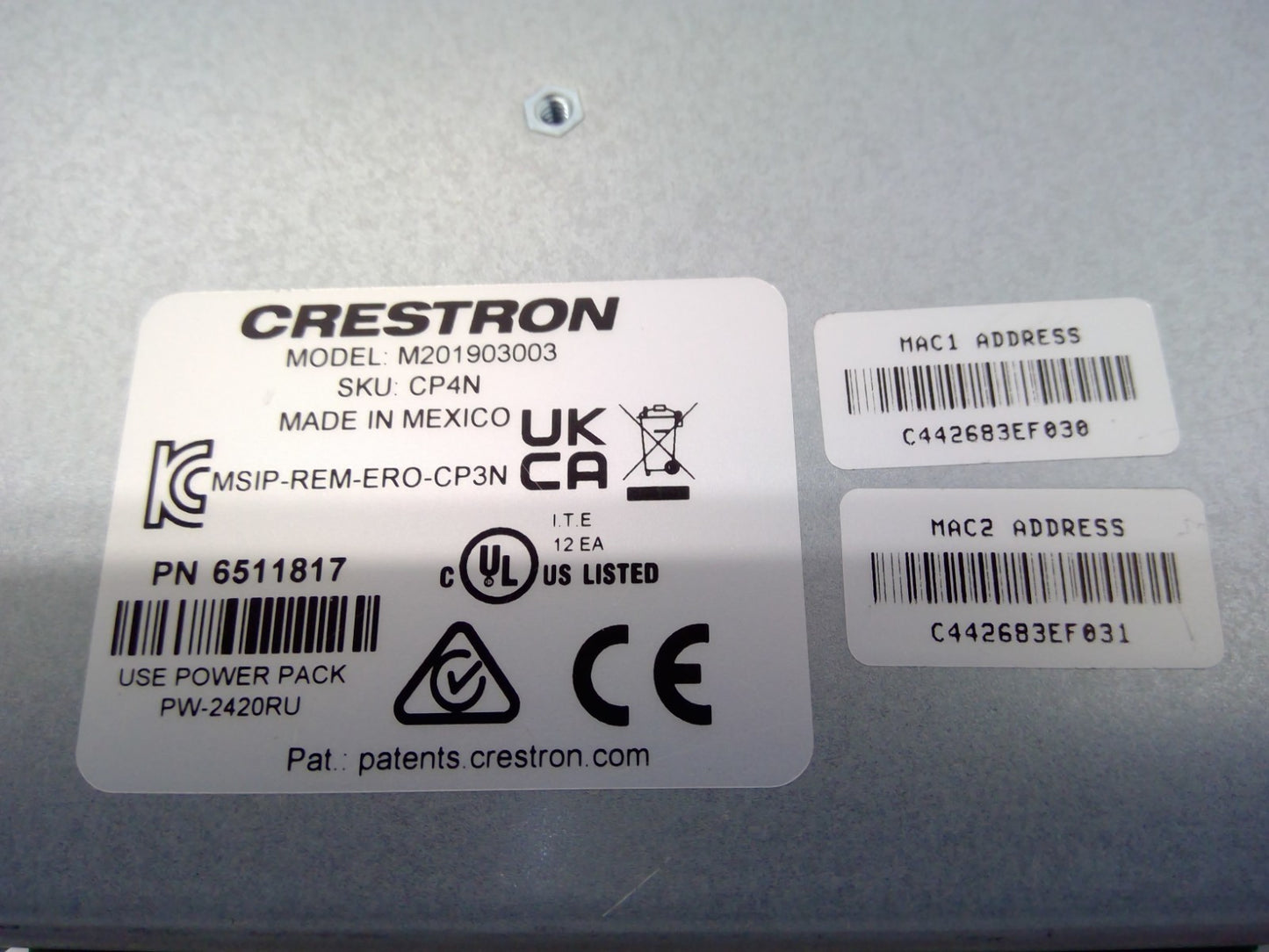 Crestron CP4N 4-Series Advanced Control Processor  6511817