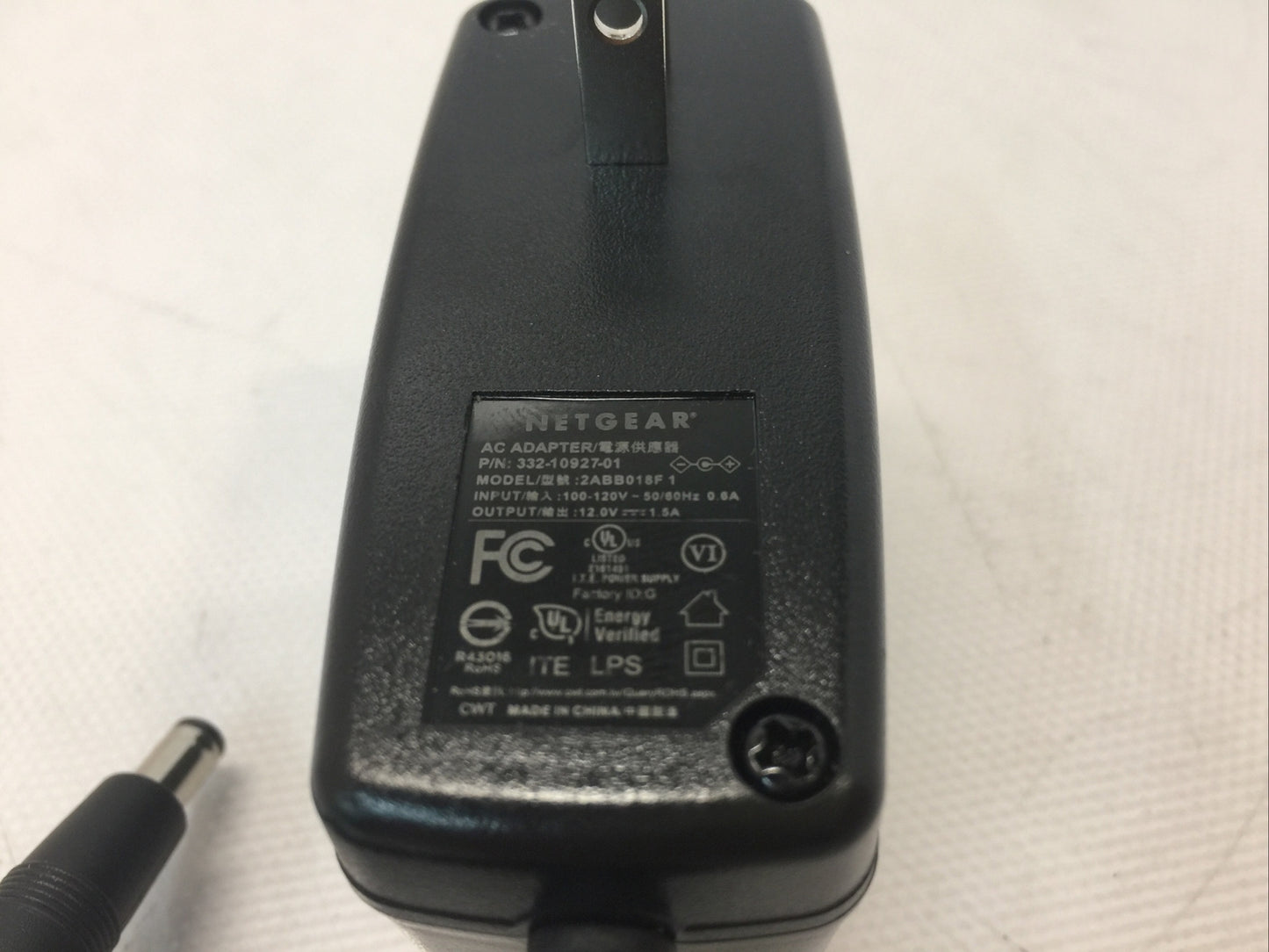 Lot 100 - NETGEAR 12V 1.5A AC ADAPTER 2ABB018F 332-10927-01 Power Supply 5.5mm