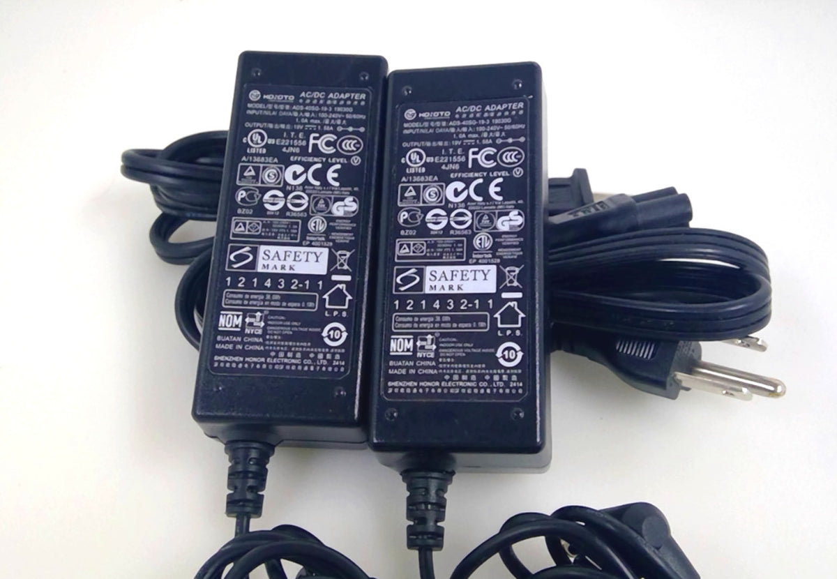 Lot of 2 Hoioto ADS-40SG-19-3 19030G AC Adapter 19V 1.58A 30W Power Supply