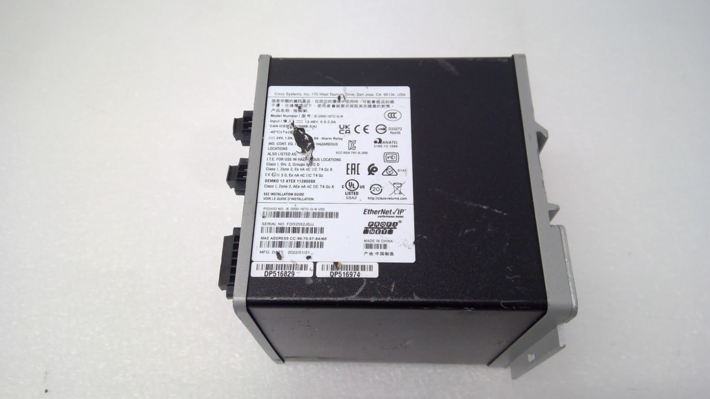 CISCO IE-2000-16TC-G-N V01 NAT ETHERNET SWITCH IE 2000