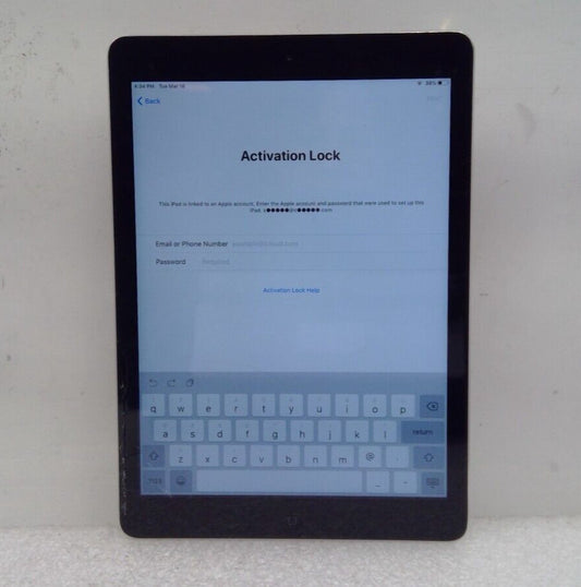 Apple iPad Air 1st Gen 9.7" 16GB A1474 MD785LL/A  WIFI Space Gray Locked "Read"#