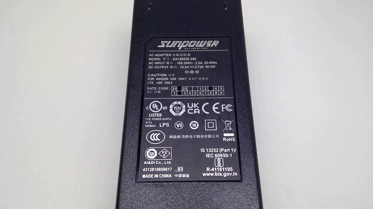 For Magicard SUNPOWER EA10952E-240 90W 24V 3.75A AC/DC Power Adapter