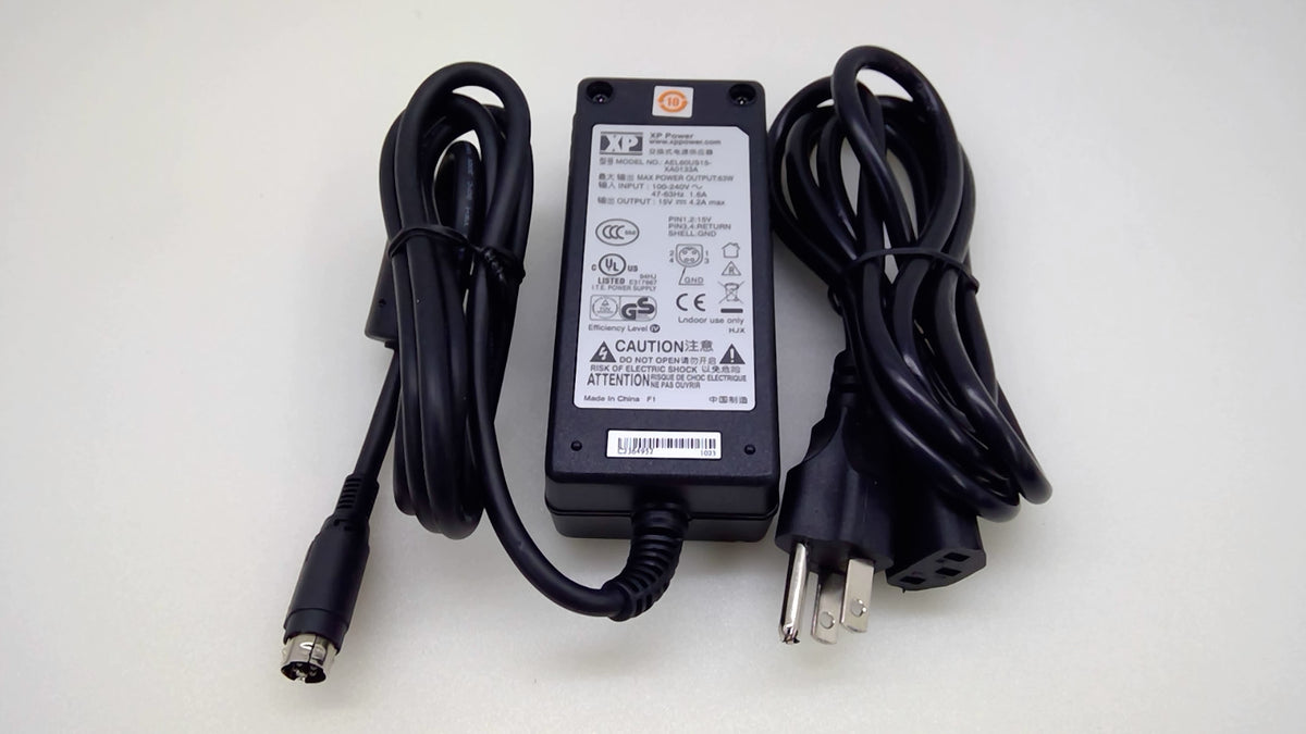XP Power AEL60US15-XA0133A 63W 15V 4.2A 4-Pin Adapter for MICROS KW270 POS