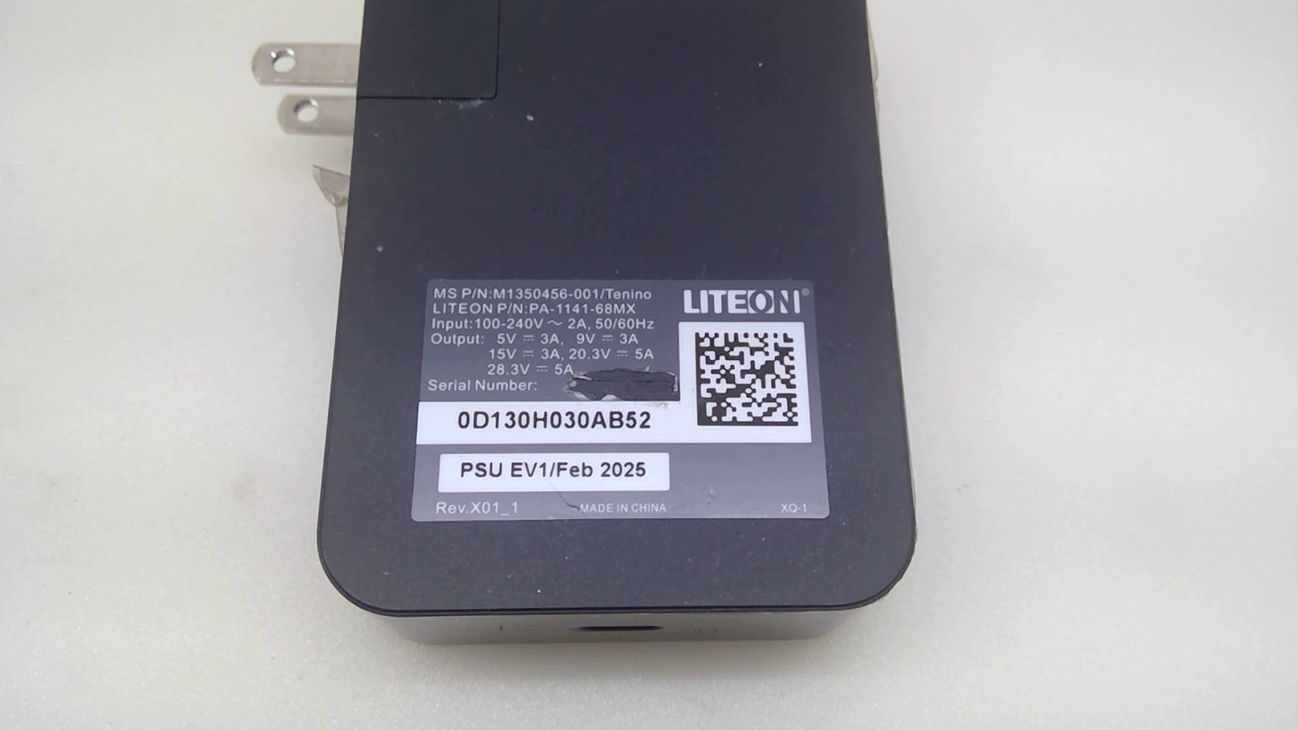 Microsoft LiteOn 140W USB-C PD Wall Charger M1350456-001 PA-1141-68MX OEM