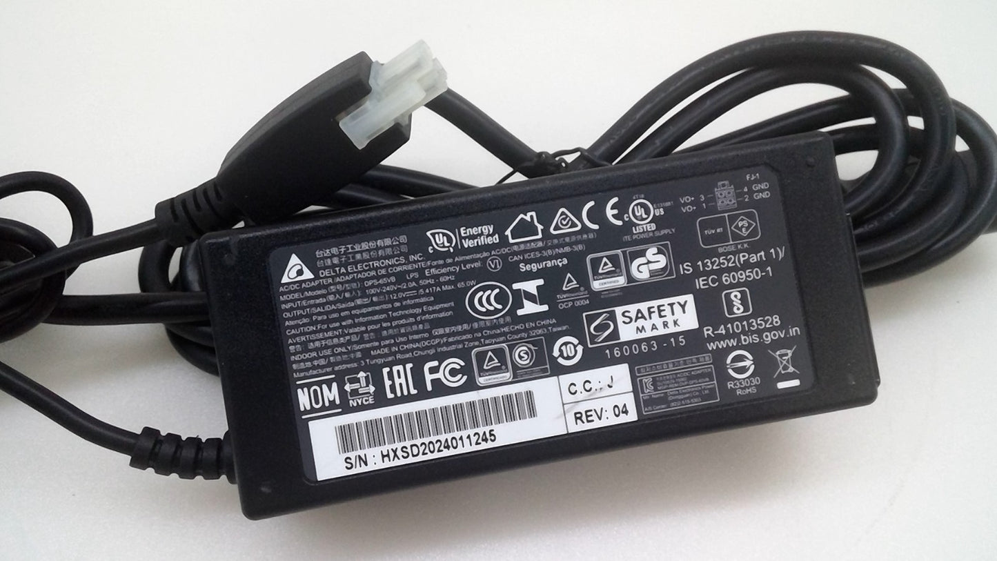 Original Delta Power Supply DPS-65VB AC Adapter Charger 12V 5.417A Max 65W 4 Pin