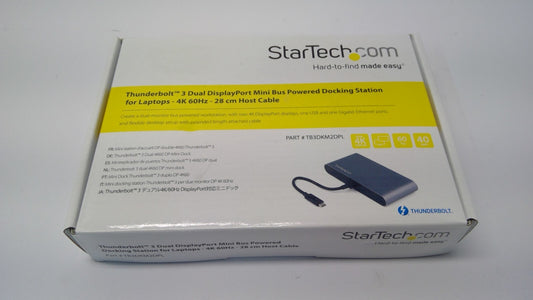 StarTech TB3DKM2DPL Thunderbolt 3 Dual DisplayPort Mini Bus Docking Station