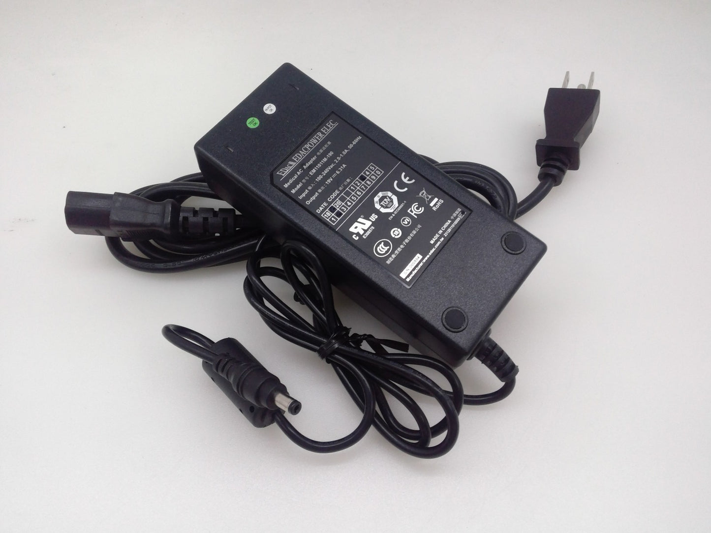 Genuine Edac 19V 6.31A 120W Power Adapter Projector Power Cord EA11013M-190