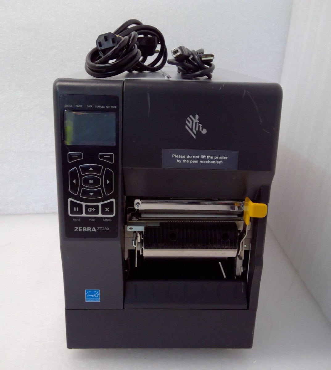 Zebra ZT230 123100-202 DIRECT Label Printer 1 USB A TO B+1 Power Cord