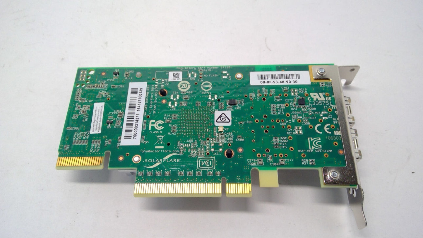 Solarflare S7120 10GbE SFP+ Dual Port Network Adapter Card PCIe Low Bracket