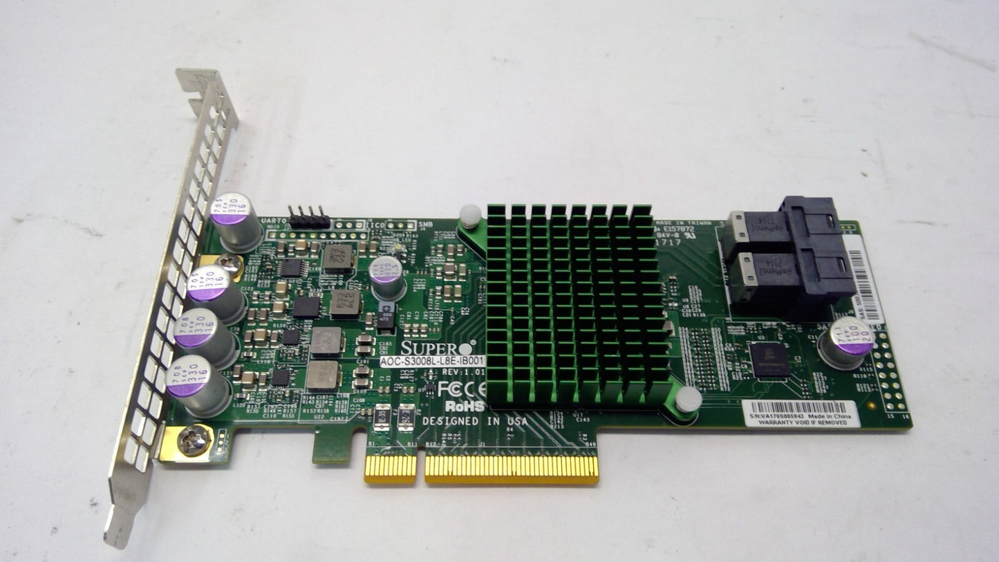 Supermicro AOC-S3008L-L8E-IB001 REV:1.01 12Gbps 8-Port Internal PCI-e 3.0 Card
