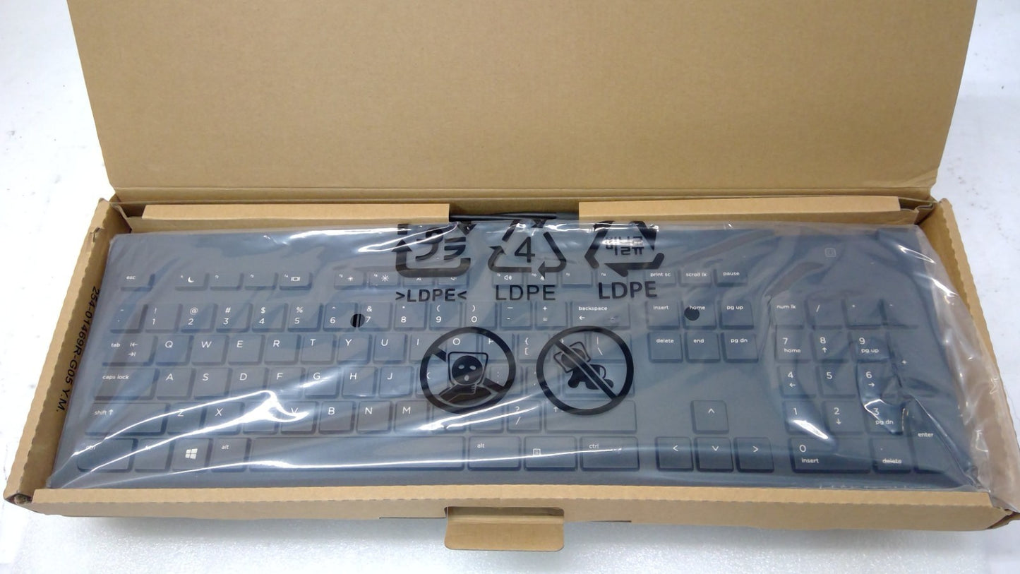 Lot of 8 HP USB Slim Smart Card CCID (US) Black Keyboard  - 911502-001