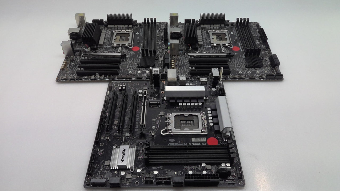 Lot of 3 *For Parts* 2x msi PRO B760M-VC WIFI BULK & ASRck B760M-CX Mix Not work