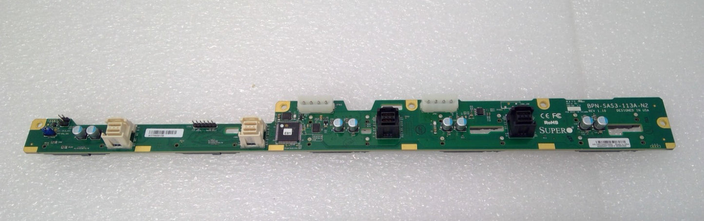 Supermicro BPN-SAS3-113A-N2 8-Bay 2.5 SFF SAS3 2x NVMe Backplane for 1U Chassis