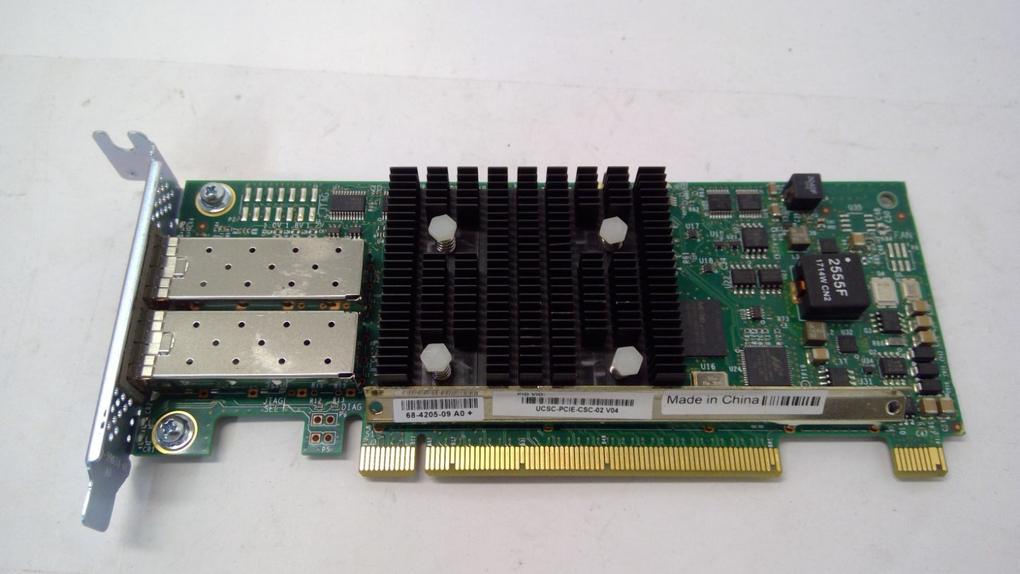 Cisco UCSC-PCIE-CSC-02 Dual Port 10GB Fiber Network Card LOW Bracket