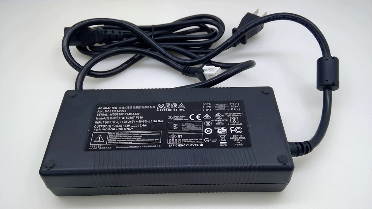 MEGA Electronics ATS250T-P240 250W AC/DC Power Supply 24V 10.4A 6-Pin MDS250T-P2