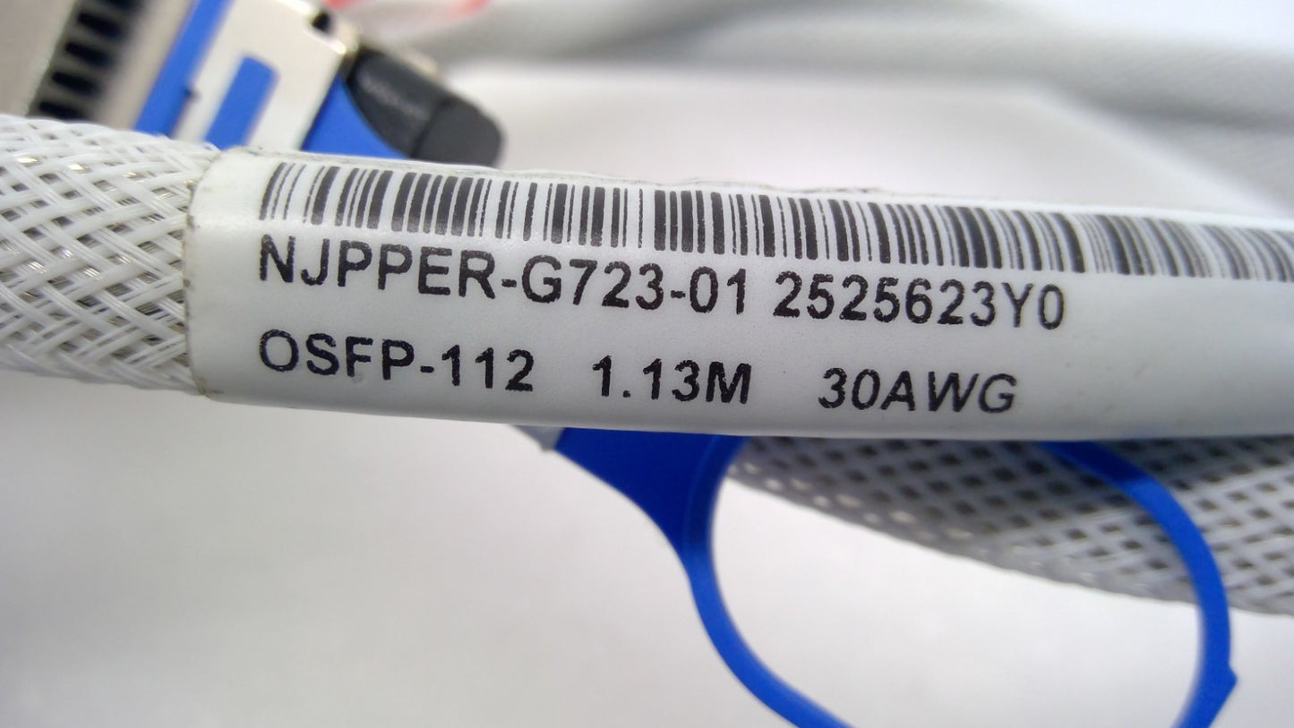 Amphenol 400G OSFP Passive DAC Cable 1.13M 30AWG NJPPER-G723-01 1197457-01